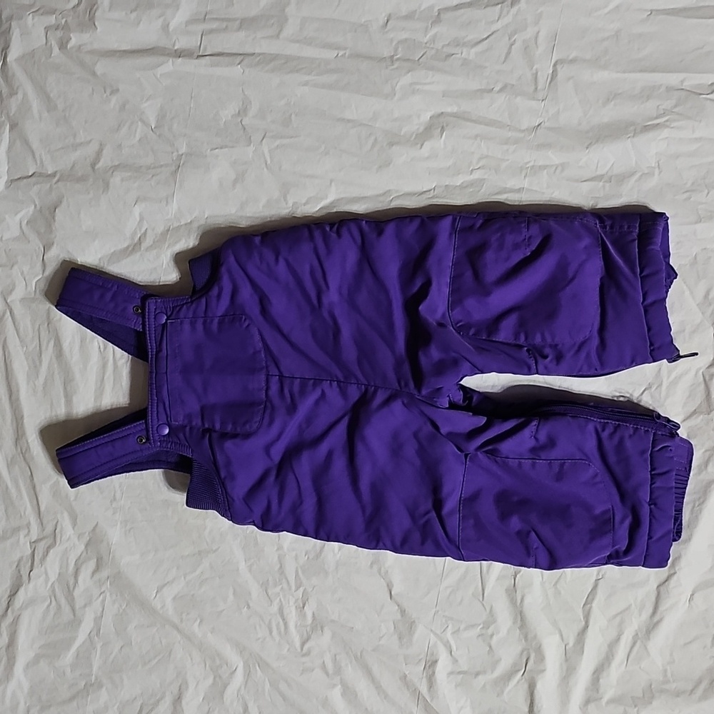 The Children's Place Baby 12 Months Purple Thermolite Bib Snowsuit Used